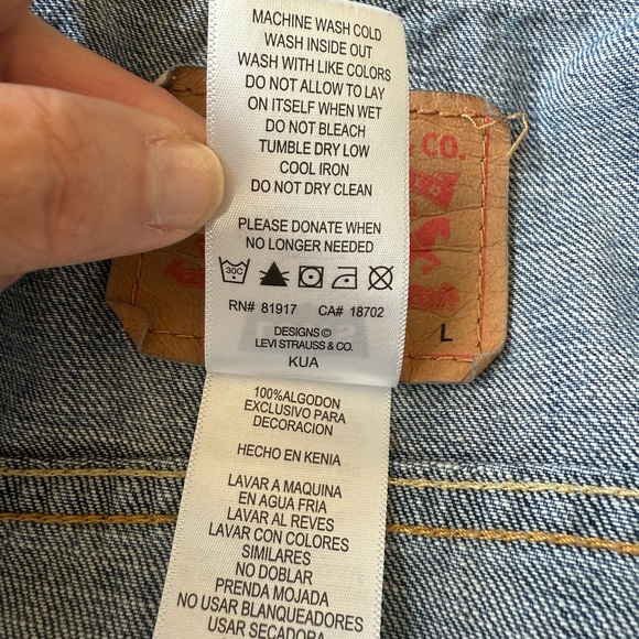Levi's Indigo Childs Denim Jacket Vintage Style - Picture 14 of 16